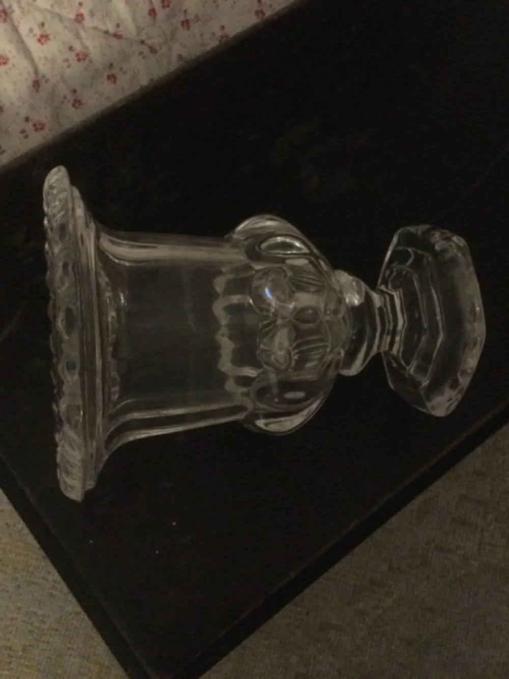 Anthropologie Iris Pressed Glass Vase